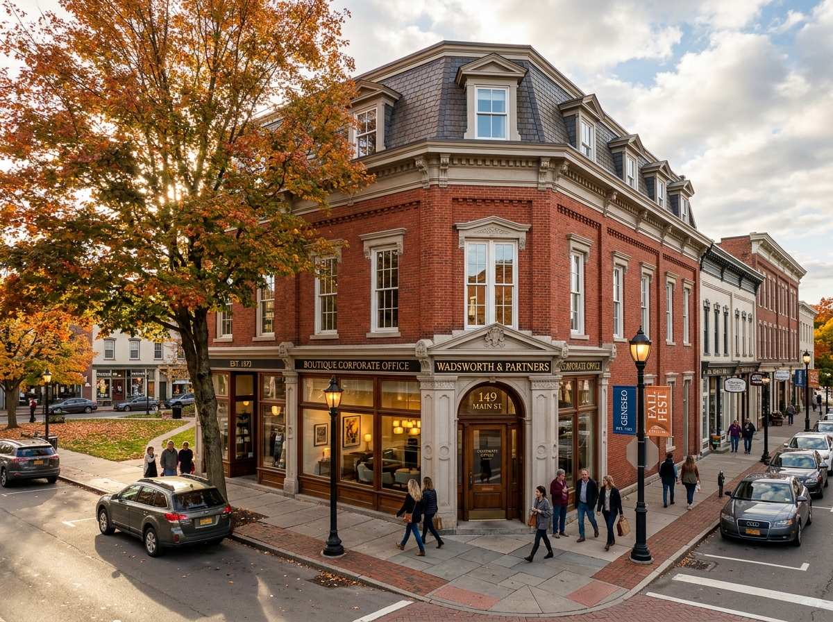 Boutique corporate offices in historic brick building in Geneseo NY